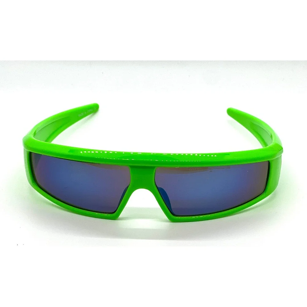 Women Sunglasses Fashion Green Frame‎ Shield Retro Running Fishing Shades Small